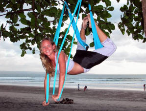 Yoga swing exercise - fly